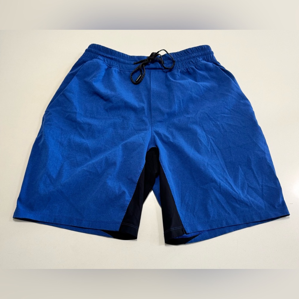 Lululemon Linerless Pace Breaker 8.5 Inch Swim Shorts Cobalt Blue Size Med Mens